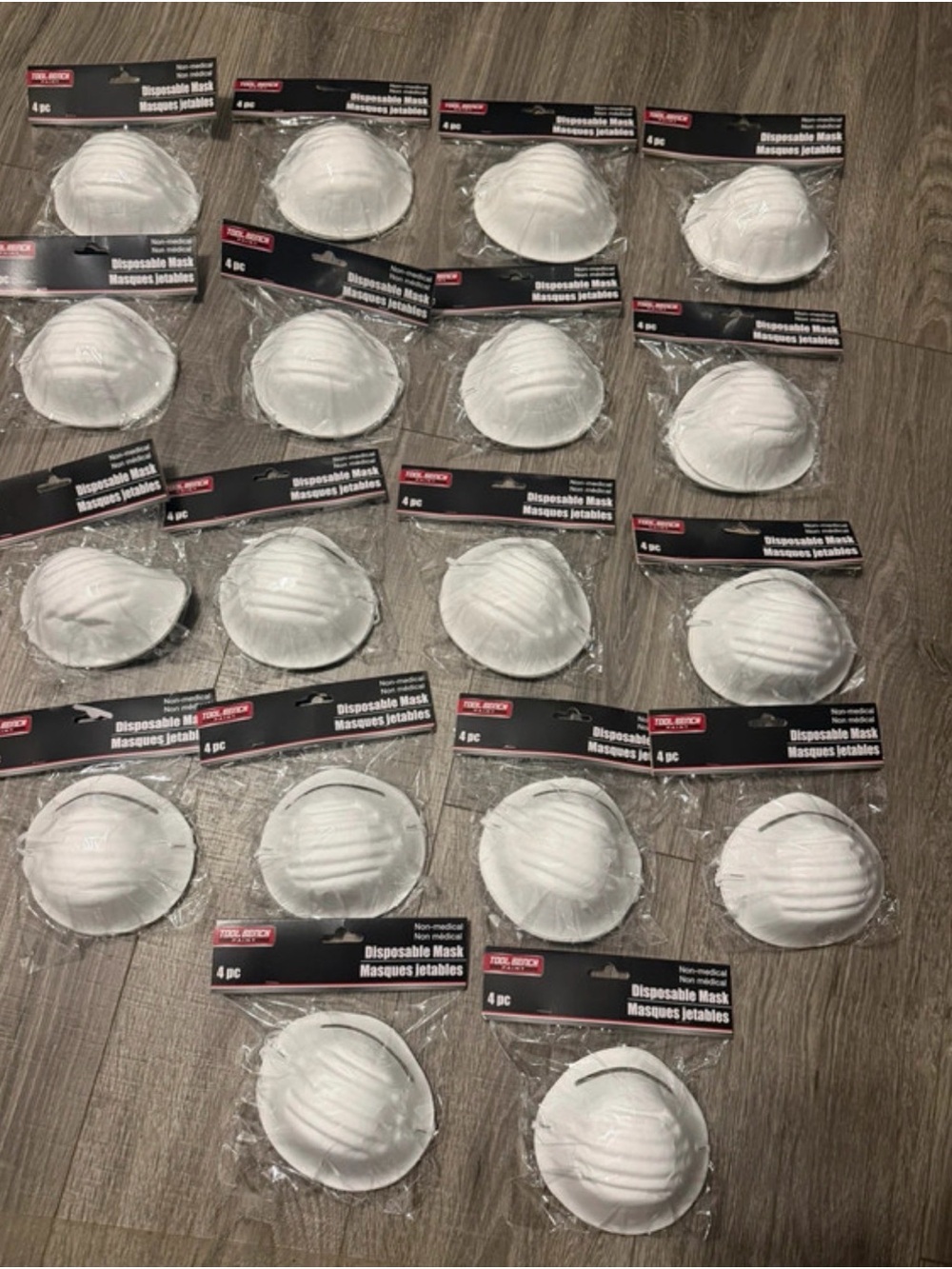 Disposable White Party Masks - 4 Pack